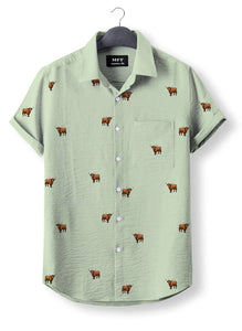 Highland Cattle icon pattern - Button Down Shirts for adult and youth