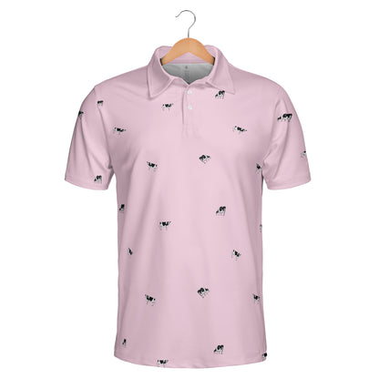 Dairy Cattle icon pattern -Men's and Women's Polo Shirts - myfunfarm