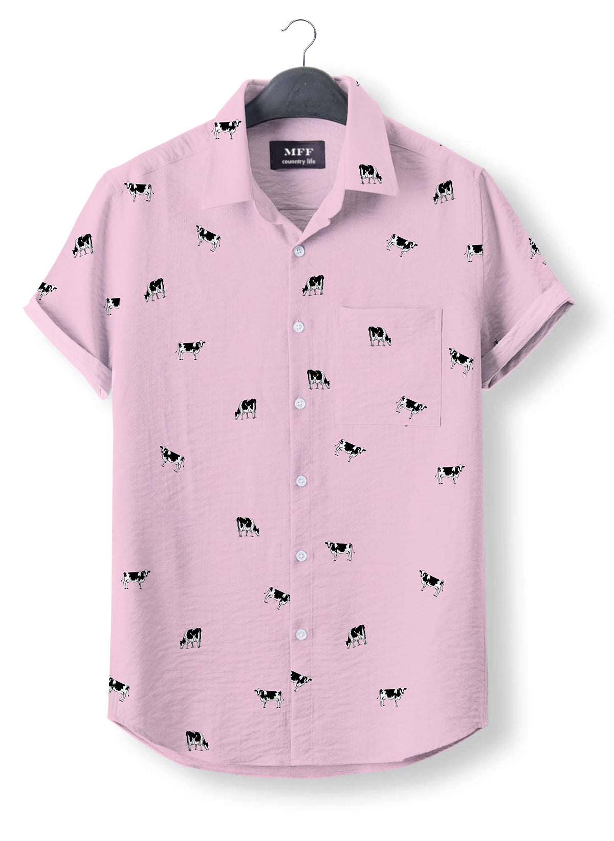 Dairy cow icon pattern - Button Down Shirts for farmers - myfunfarm