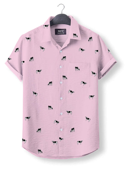 Dairy cow icon pattern - Button Down Shirts for farmers - myfunfarm