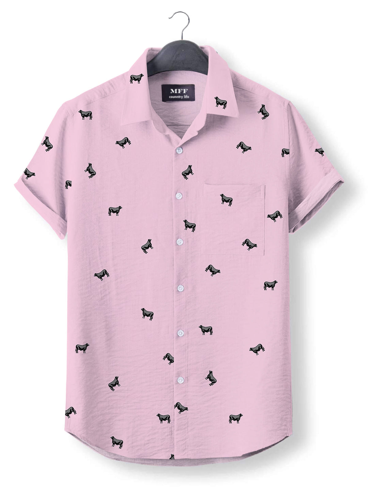 Cattle icon pattern - Button Down Shirts for adult and youth - myfunfarm