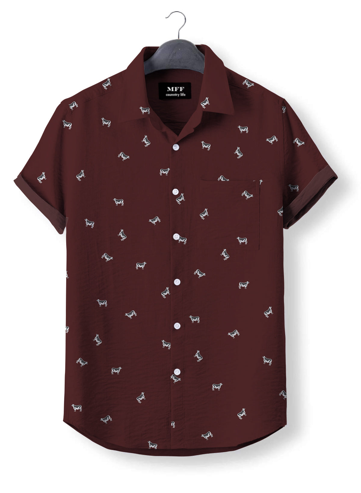 Cattle icon pattern - Button Down Shirts for adult and youth - myfunfarm