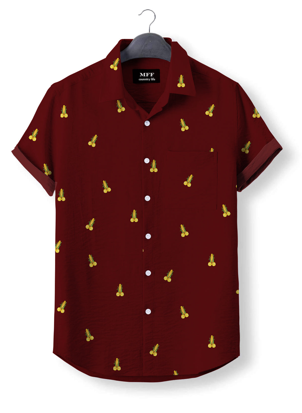 Corn icon pattern - Button Down Shirts