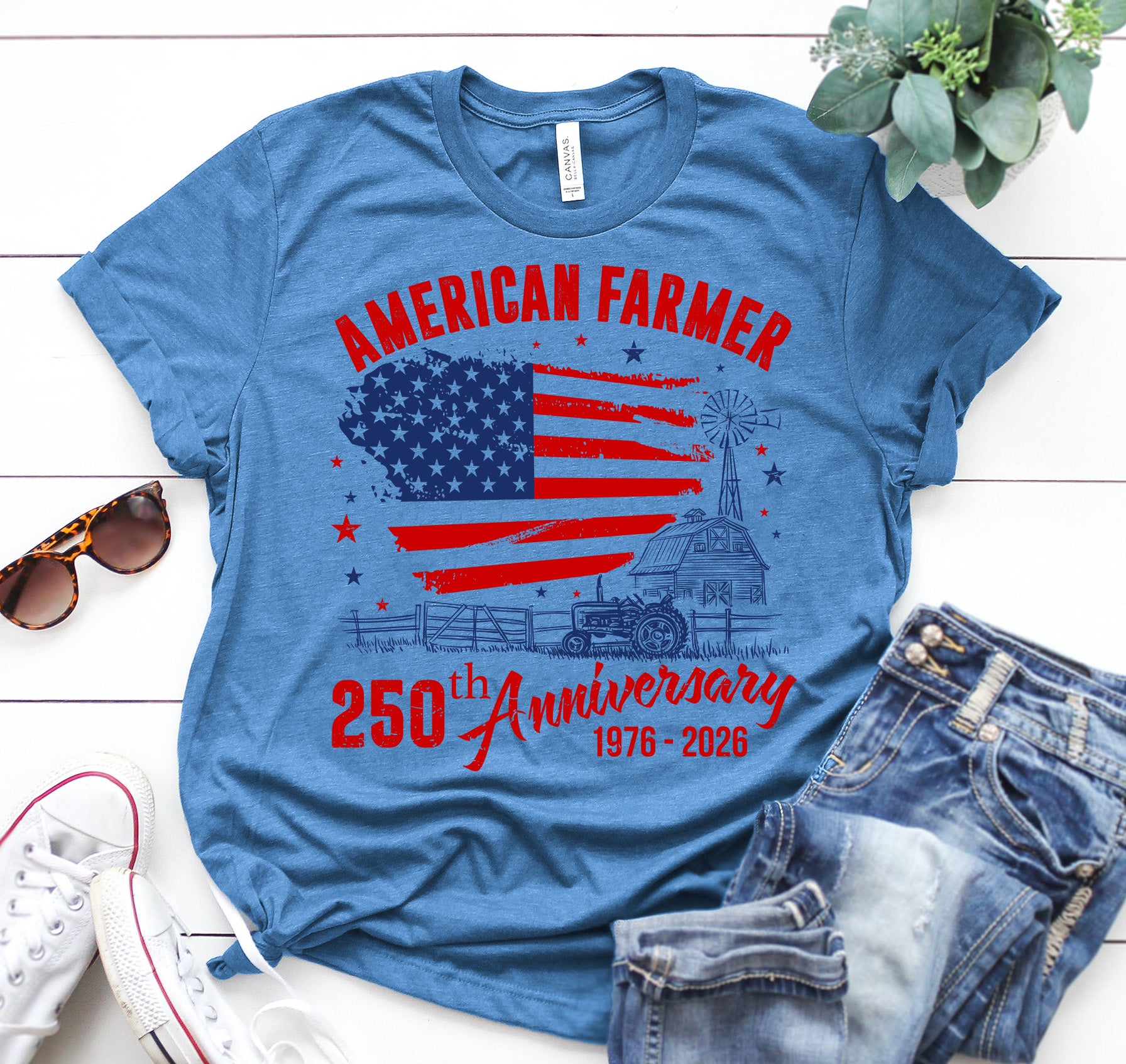 American farmer 250th Anniversary Unisex T-Shirt - myfunfarm