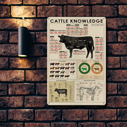 Cattle knowledge Printed Metal Sign