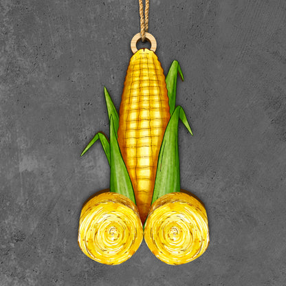 Wooden Key chain, Car Hanging Ornament, Gift for Farmer