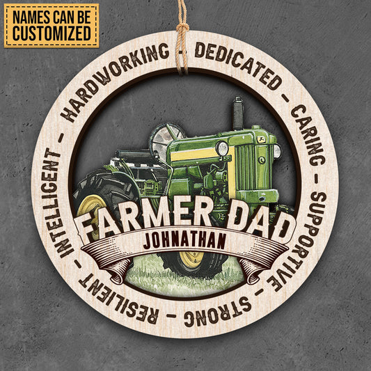 Wooden Key chain, Car Hanging Ornament, Gift for Farmer DAD, Happy father's day
