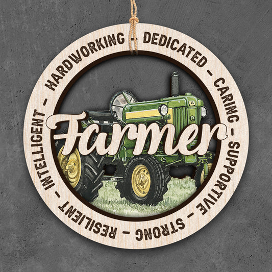 Wooden Key chain, Car Hanging Ornament for Farmers