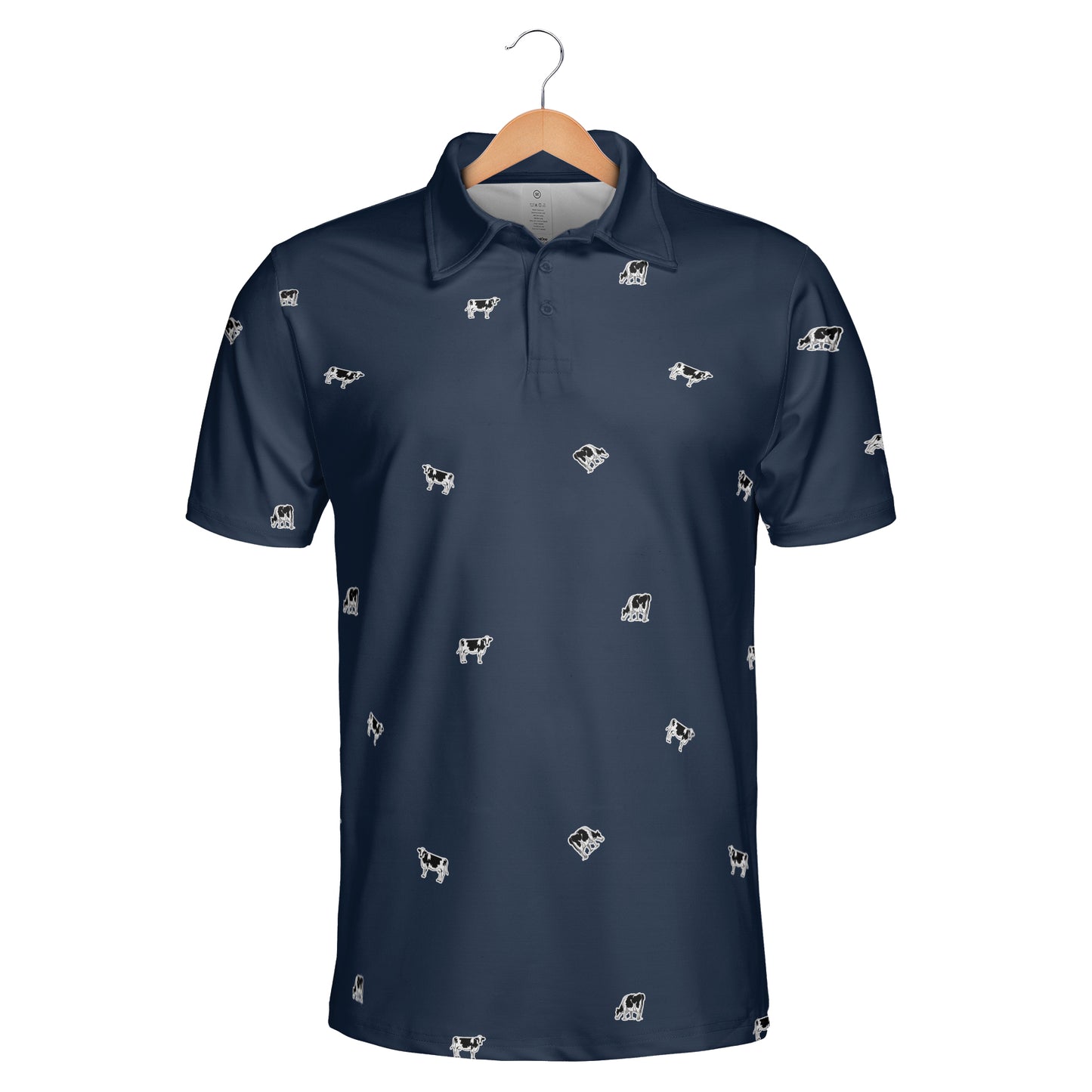 Dairy Cattle icon pattern -Men's and Women's Polo Shirts - myfunfarm