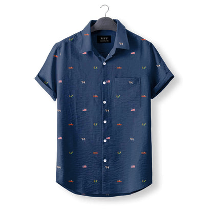 American Farmer Pattern- Button Down Shirts for farmers