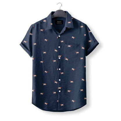 Shorthorn cattle cattle icon pattern - Button Down Shirts for farmers