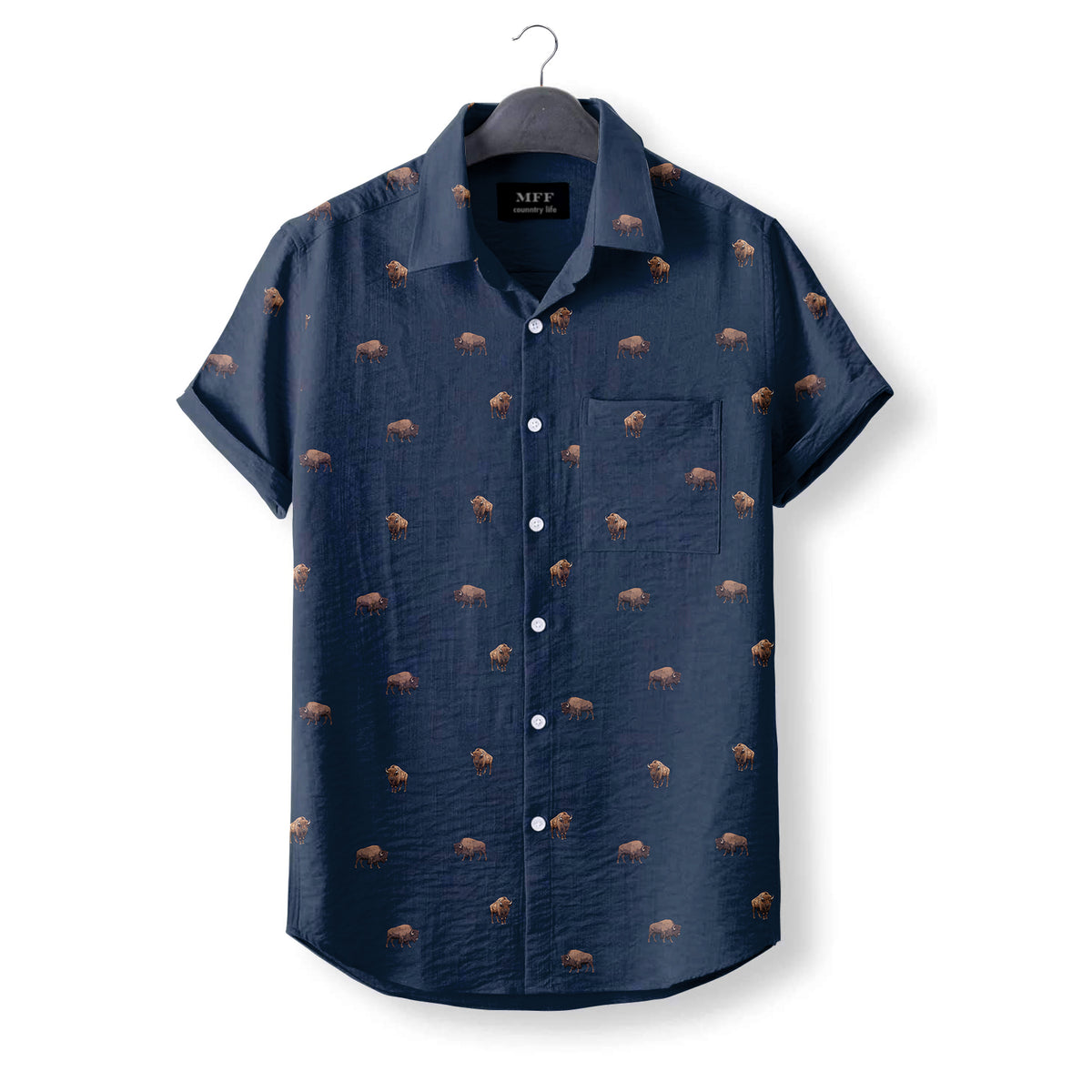 American Buffalo icon pattern - Button Down Shirts