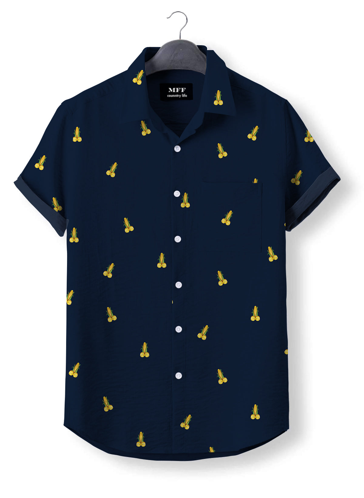 Corn icon pattern - Button Down Shirts