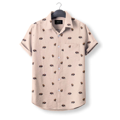 American Buffalo icon pattern - Button Down Shirts