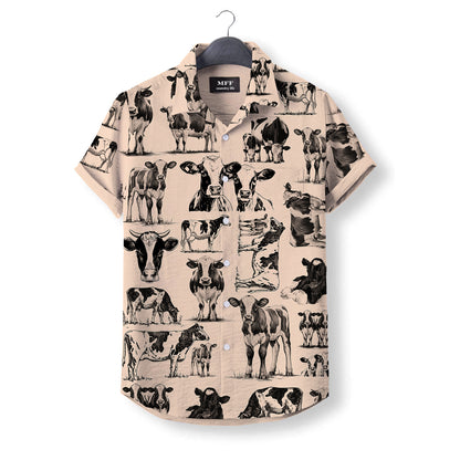 Dairy cow pattern - Hawaiian Shirt for adult and youth - myfunfarm