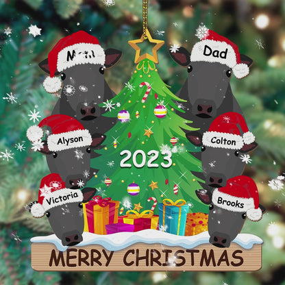 Personalized Wooden Ornament Rancher Cattle Breeds For Christmas