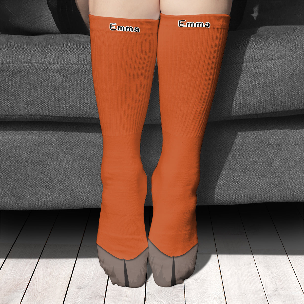 Funny Socks Cattle leg Cute Style Personalized name Gift for cow lovers