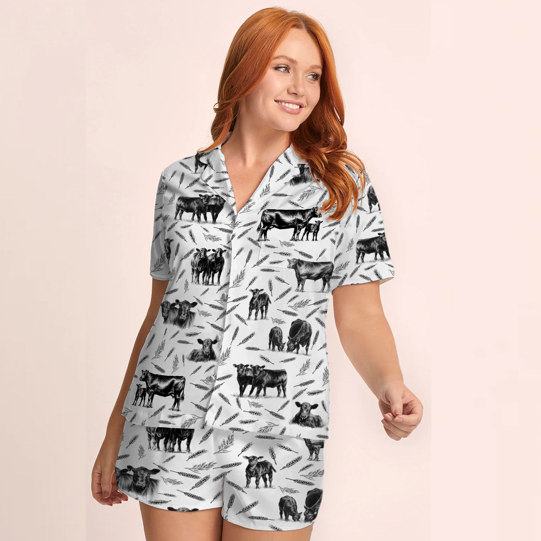 Cattle Pattern Pajamas Set Matching Family Outfit - myfunfarm