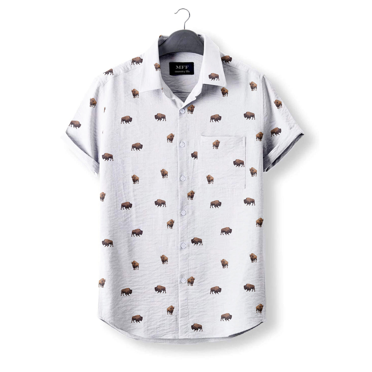 American Buffalo icon pattern - Button Down Shirts