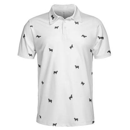 Cattle icon pattern -Men's and Women's Polo Shirts (Lightweight)