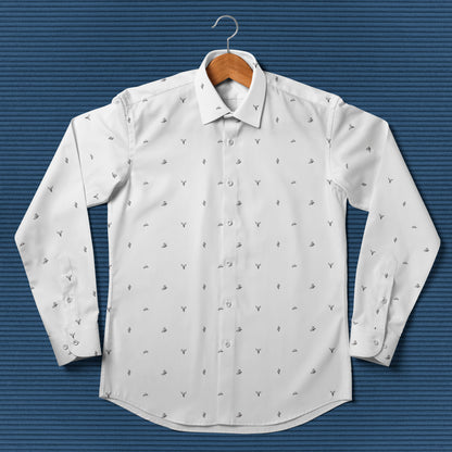 Texas Western pattern - Men's Casual Long Sleeve Shirt - myfunfarm