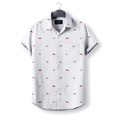 American Farmer Pattern- Button Down Shirts for farmers