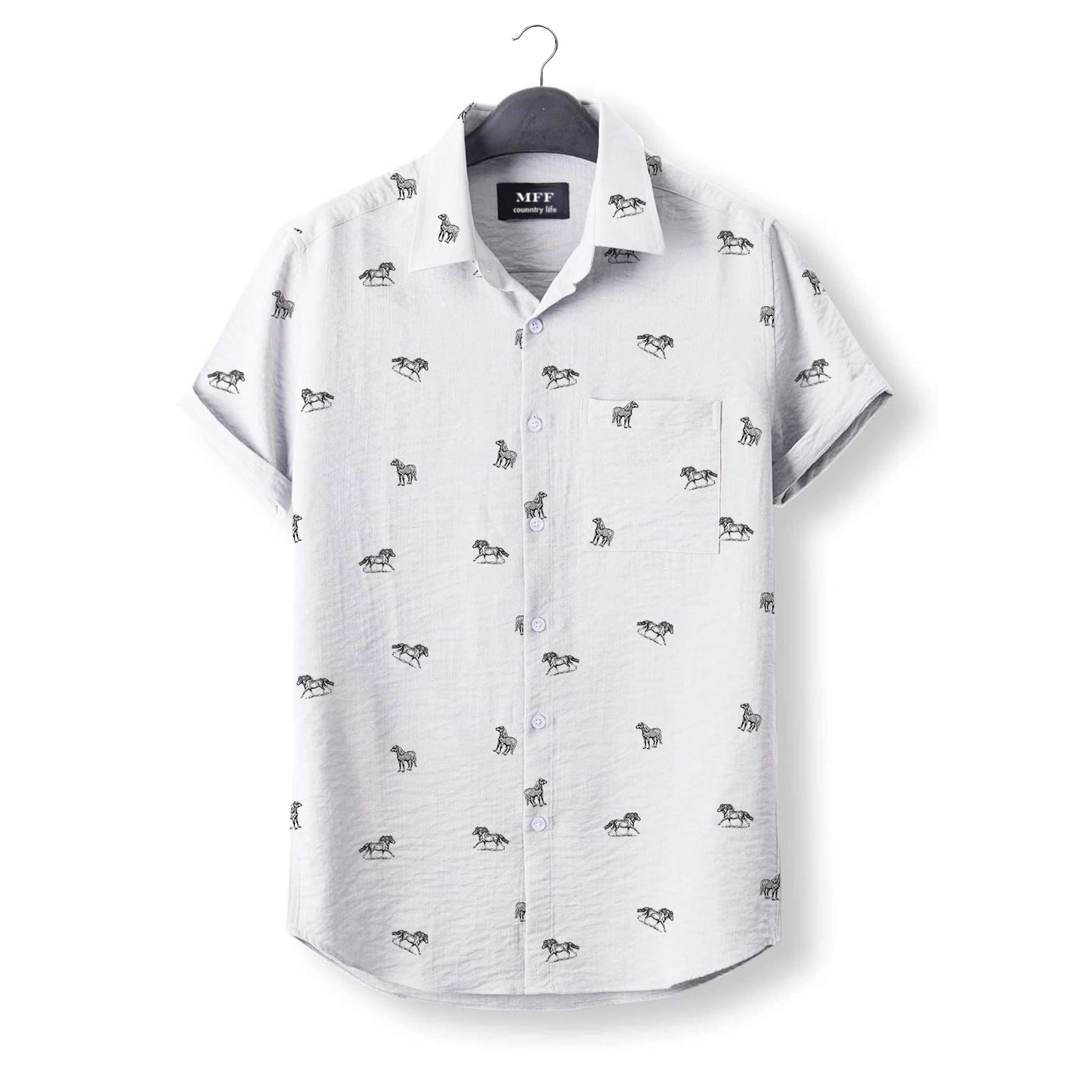 Pony Horse icon pattern - Button Down Shirts - myfunfarm