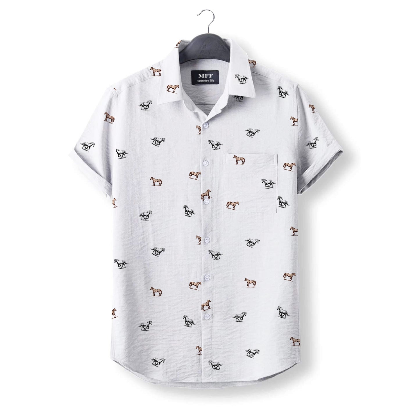 Horse icon pattern - Button Down Shirts - myfunfarm