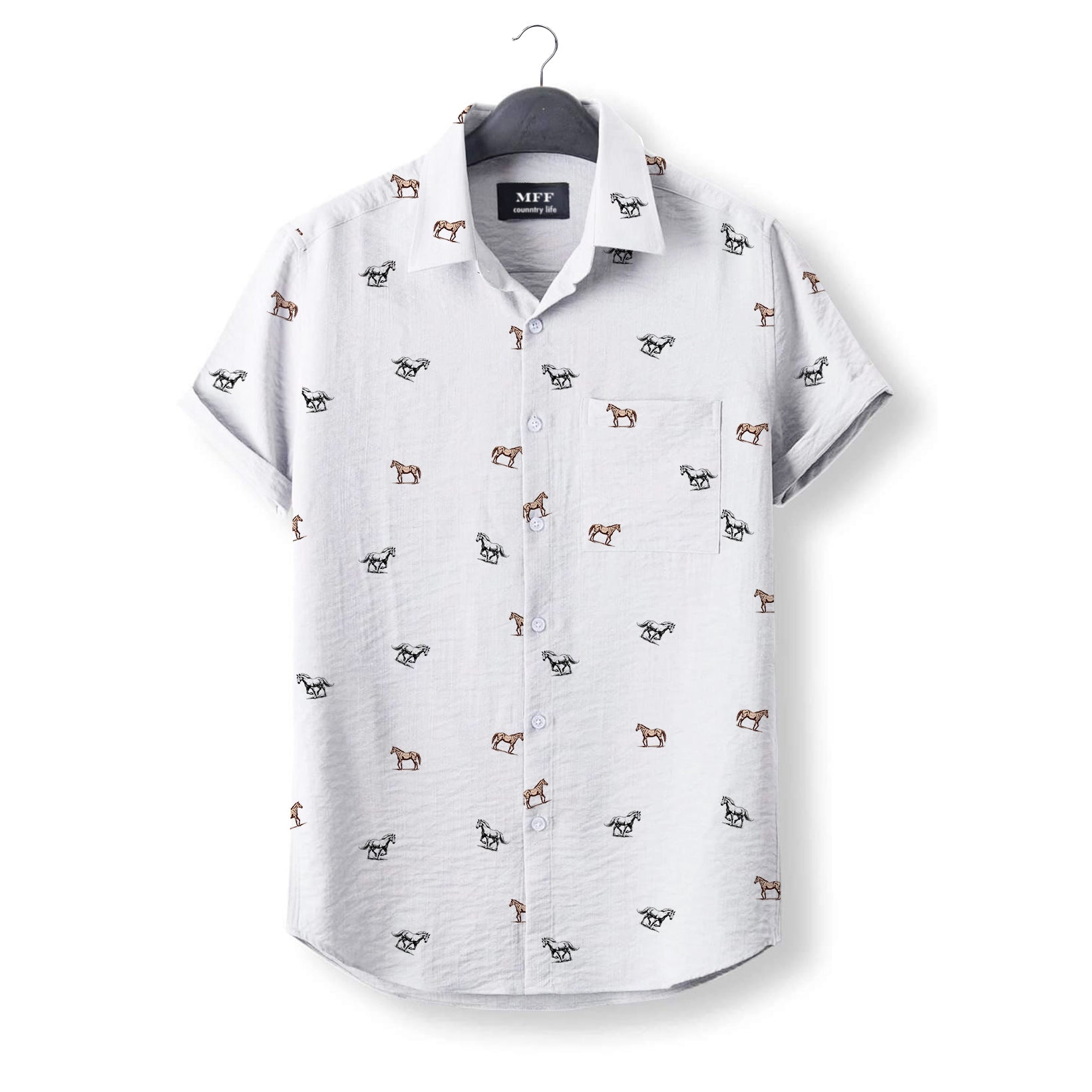 Horse icon pattern - Button Down Shirts - myfunfarm