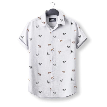 Horse icon pattern - Button Down Shirts - myfunfarm