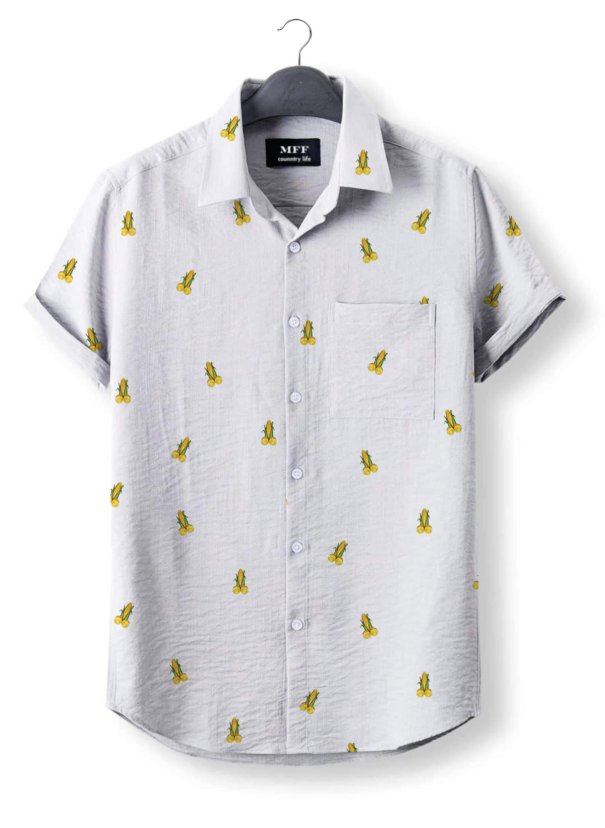 Corn icon pattern - Button Down Shirts