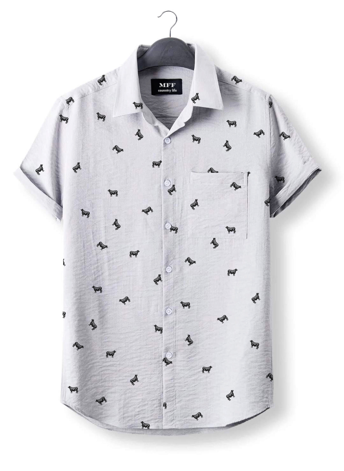 Cattle icon pattern - Button Down Shirts for adult and youth - myfunfarm
