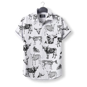 Cow Skeleton - Button Down Shirts for farmers