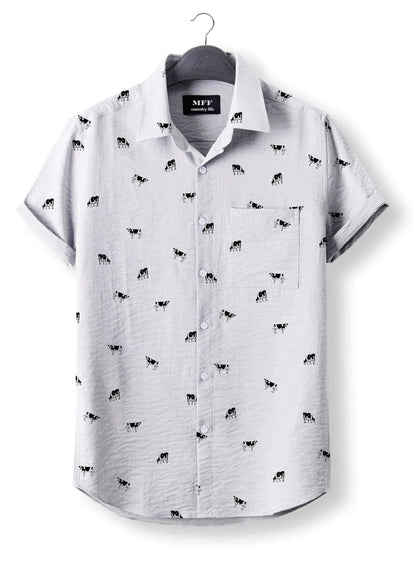 Dairy cow icon pattern - Button Down Shirts for farmers - myfunfarm