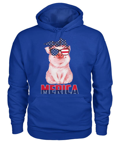 Love pig love america  - Men's and Women's t-shirt , Vneck, Hoodies - myfunfarm - clothing acceessories shoes for cow lovers, pig, horse, cat, sheep, dog, chicken, goat farmer