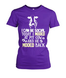 i can be social today i mooed - Men's and Women's t-shirt , Vneck, Hoodies - myfunfarm - clothing acceessories shoes for cow lovers, pig, horse, cat, sheep, dog, chicken, goat farmer