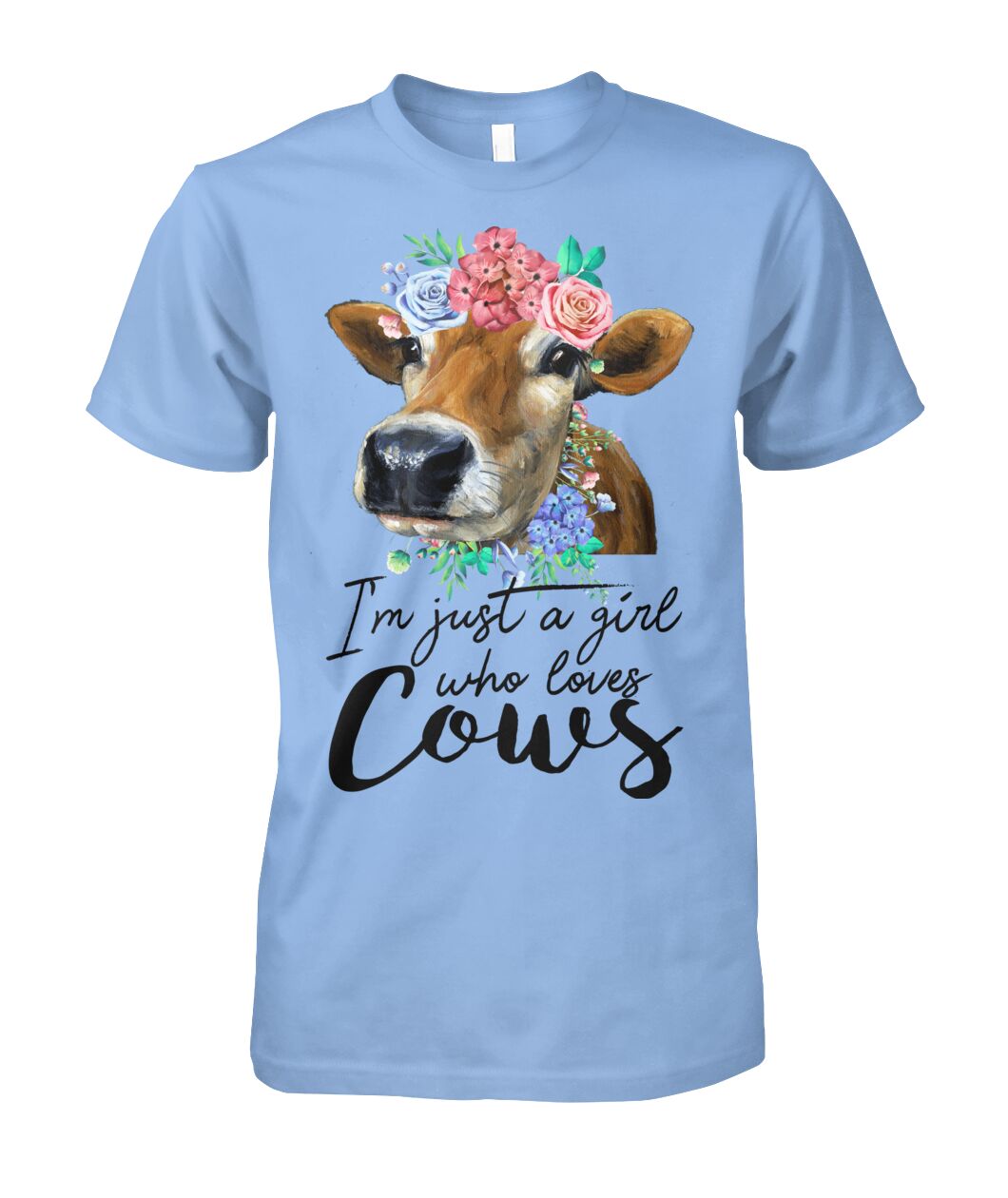 I'm just a girl who loves cows - Men's and Women's t-shirt , Vneck, Hoodies - myfunfarm - clothing acceessories shoes for cow lovers, pig, horse, cat, sheep, dog, chicken, goat farmer
