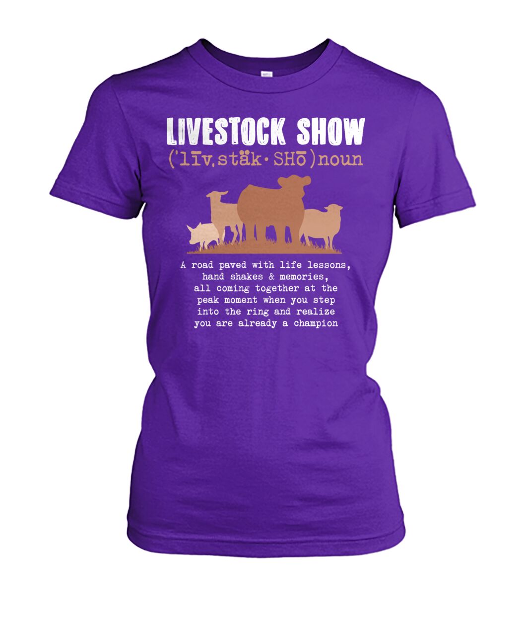 Livestock show - Men's and Women's t-shirt , Vneck, Hoodies - myfunfarm - clothing acceessories shoes for cow lovers, pig, horse, cat, sheep, dog, chicken, goat farmer