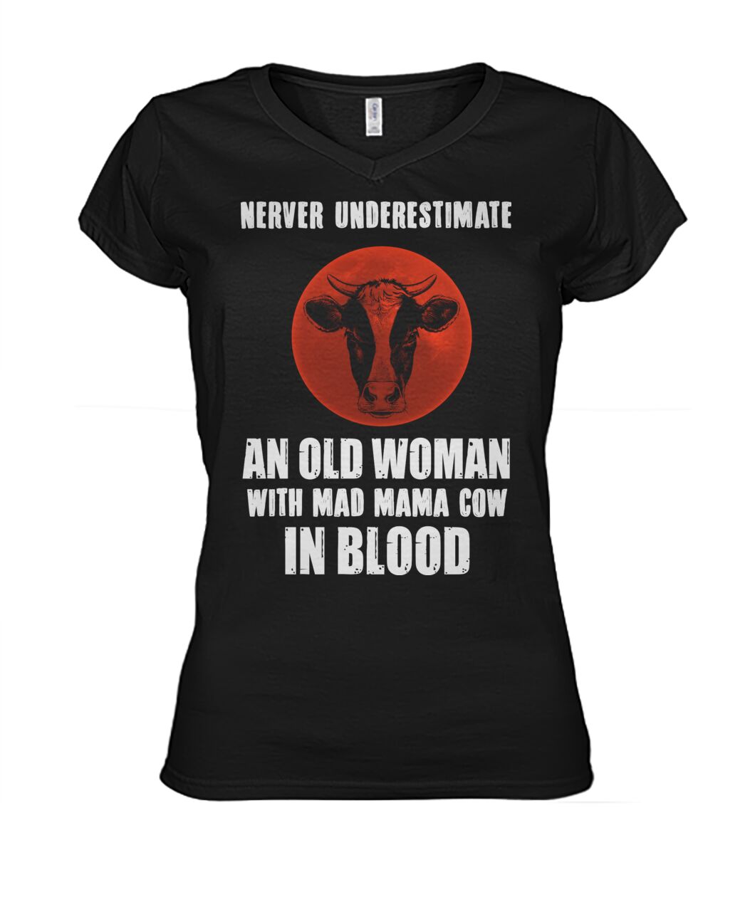 Never underestimate an old woman  - Men's and Women's t-shirt , Vneck, Hoodies - myfunfarm - clothing acceessories shoes for cow lovers, pig, horse, cat, sheep, dog, chicken, goat farmer