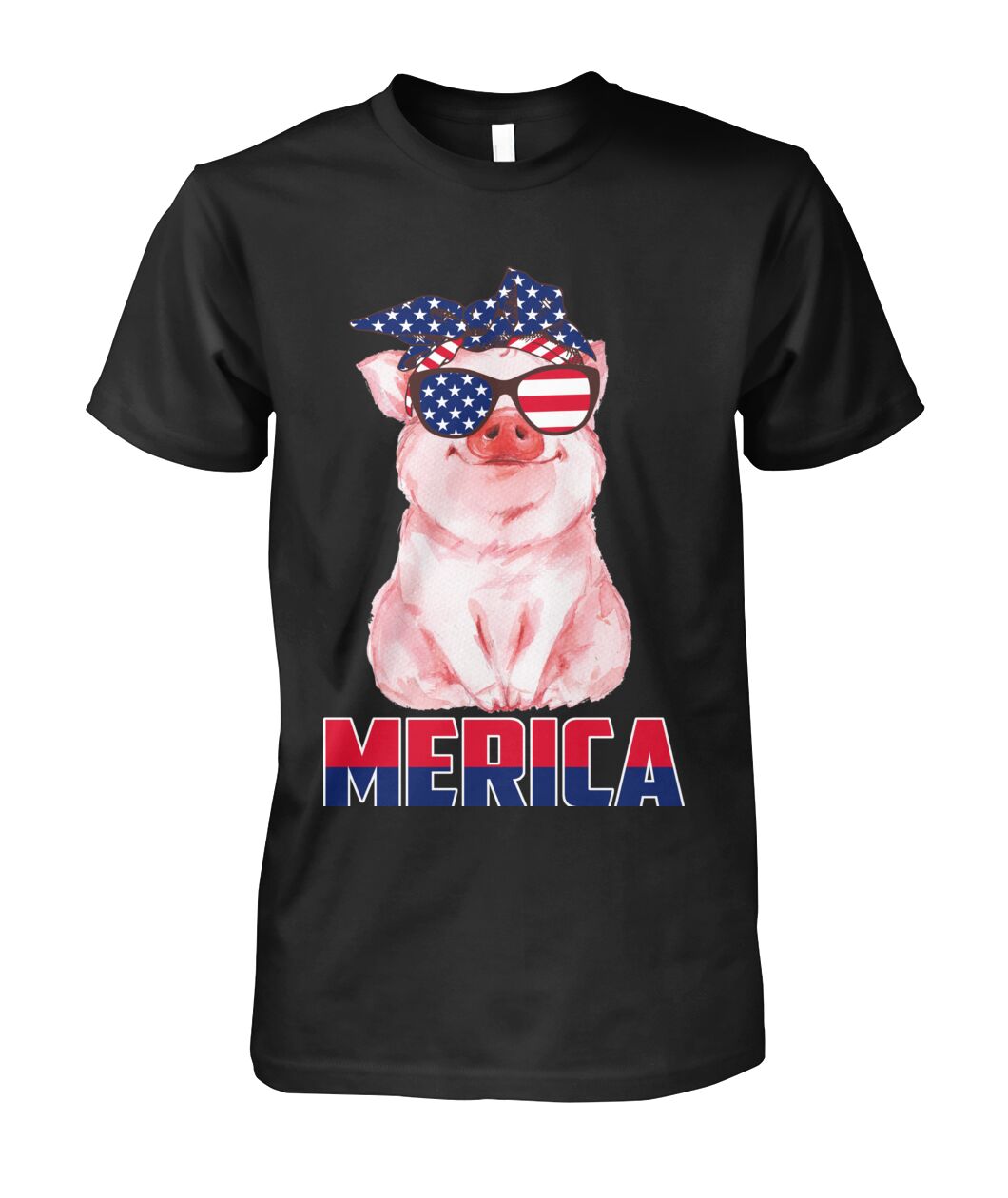 Love pig love america  - Men's and Women's t-shirt , Vneck, Hoodies - myfunfarm - clothing acceessories shoes for cow lovers, pig, horse, cat, sheep, dog, chicken, goat farmer