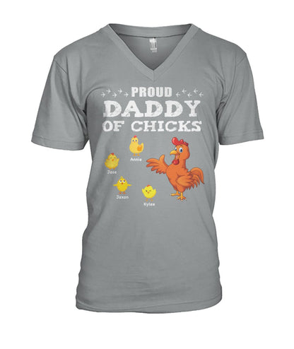 Proud daddy of chicks -  t-shirt, hoodies Gift for Father's day