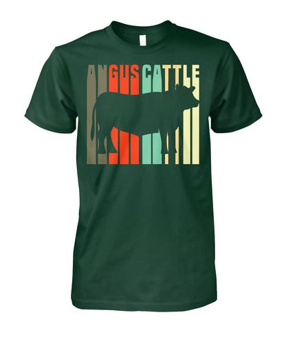 Angus vintage style - Men's and Women's t-shirt , Vneck, Hoodies - myfunfarm - clothing acceessories shoes for cow lovers, pig, horse, cat, sheep, dog, chicken, goat farmer