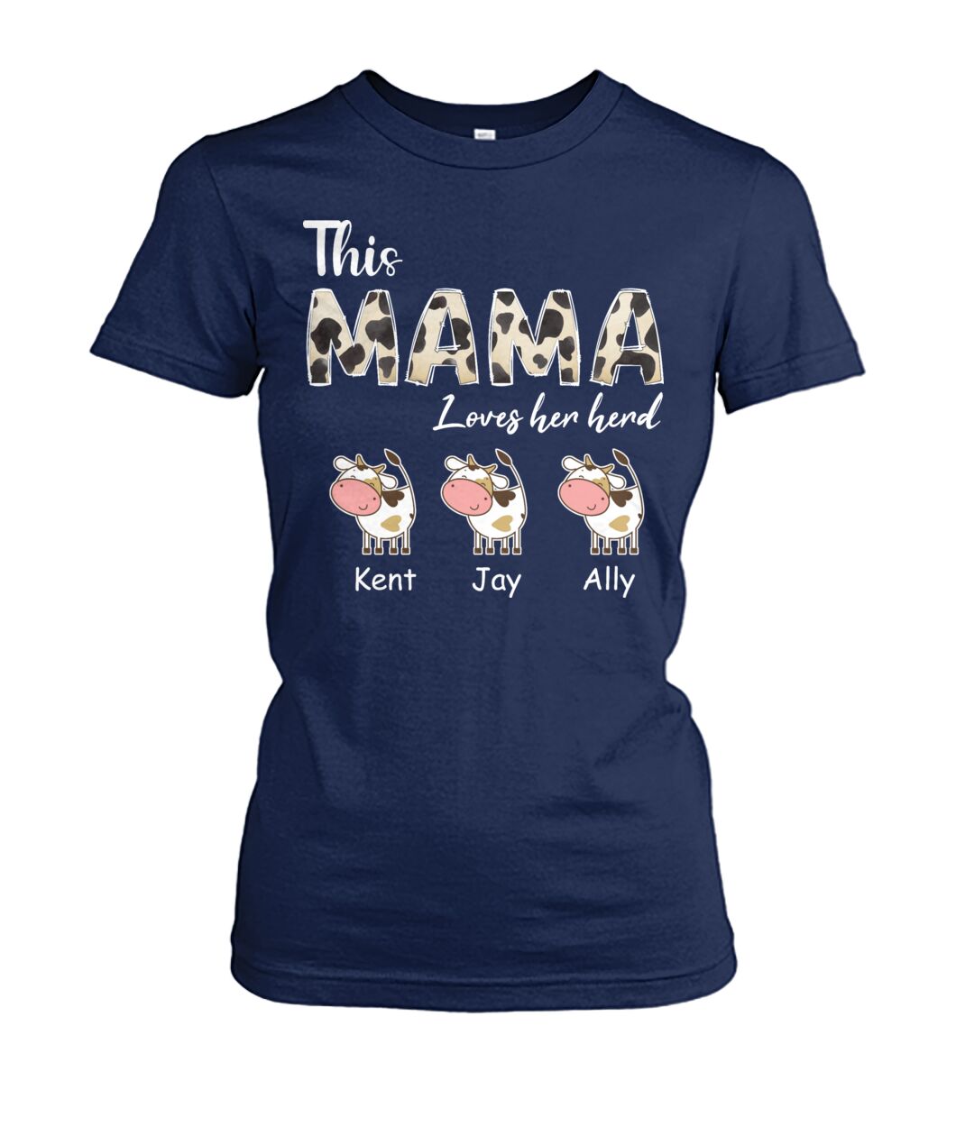 This Mama Loves her herd - personalized t-shirt, Hoodies - myfunfarm