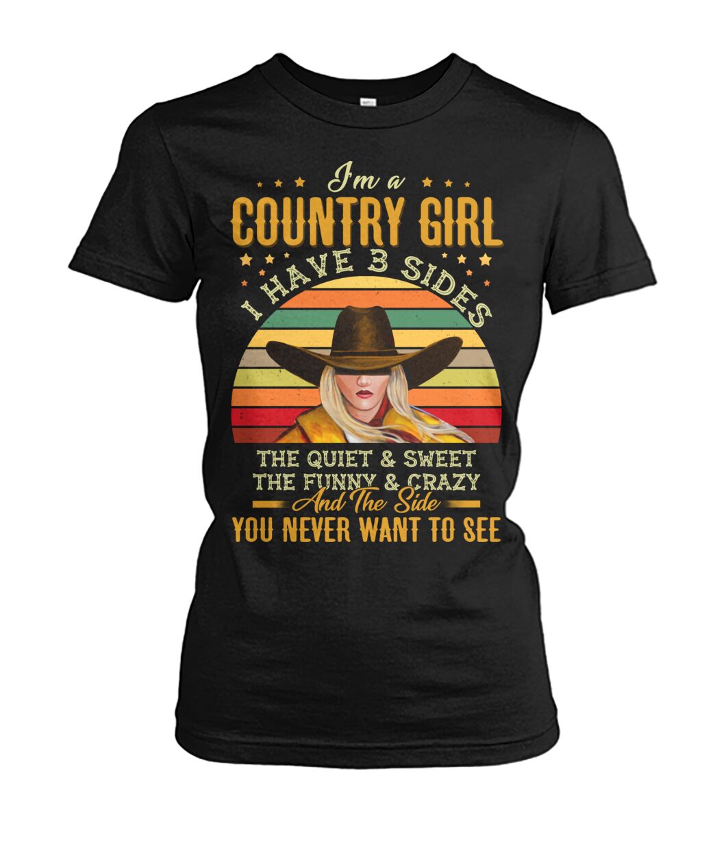 i'm a country girl i have 3 sides - unisex  t-shirt , Hoodies