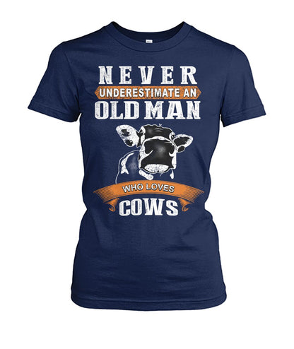 never underestimate an old man who  - Men's and Women's t-shirt , Vneck, Hoodies - myfunfarm - clothing acceessories shoes for cow lovers, pig, horse, cat, sheep, dog, chicken, goat farmer