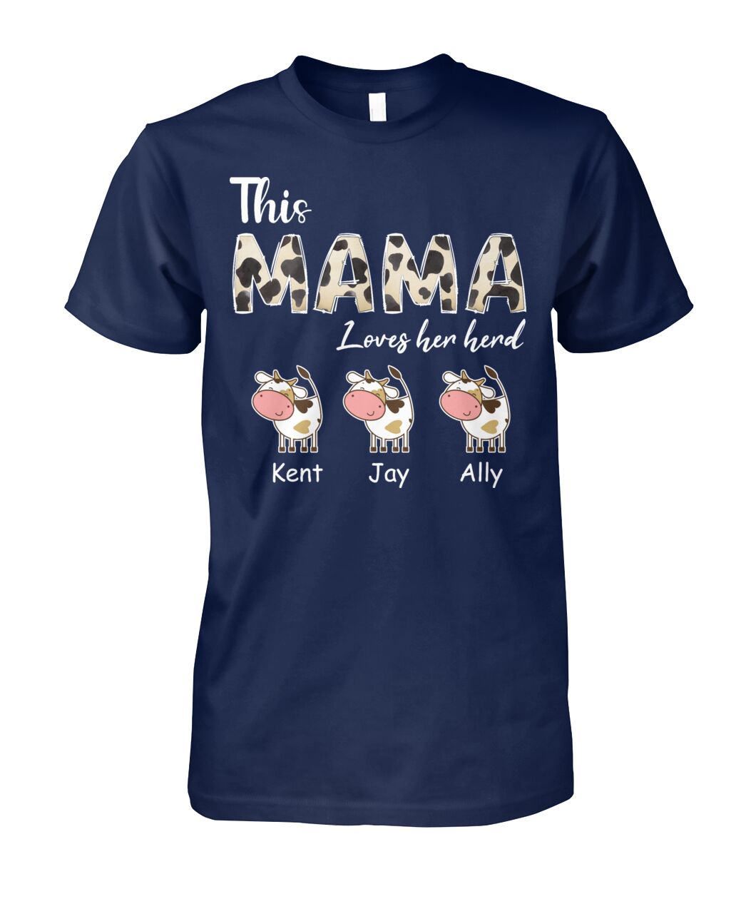 This Mama Loves her herd - personalized t-shirt, Hoodies - myfunfarm