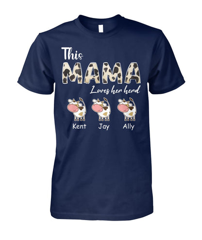 This Mama Loves her herd - personalized t-shirt, Hoodies - myfunfarm