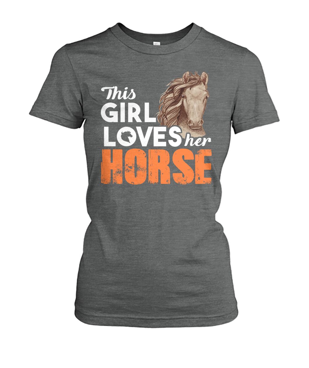 This girl loves her horse- Men's and Women's t-shirt , Vneck, Hoodies - myfunfarm - clothing acceessories shoes for cow lovers, pig, horse, cat, sheep, dog, chicken, goat farmer