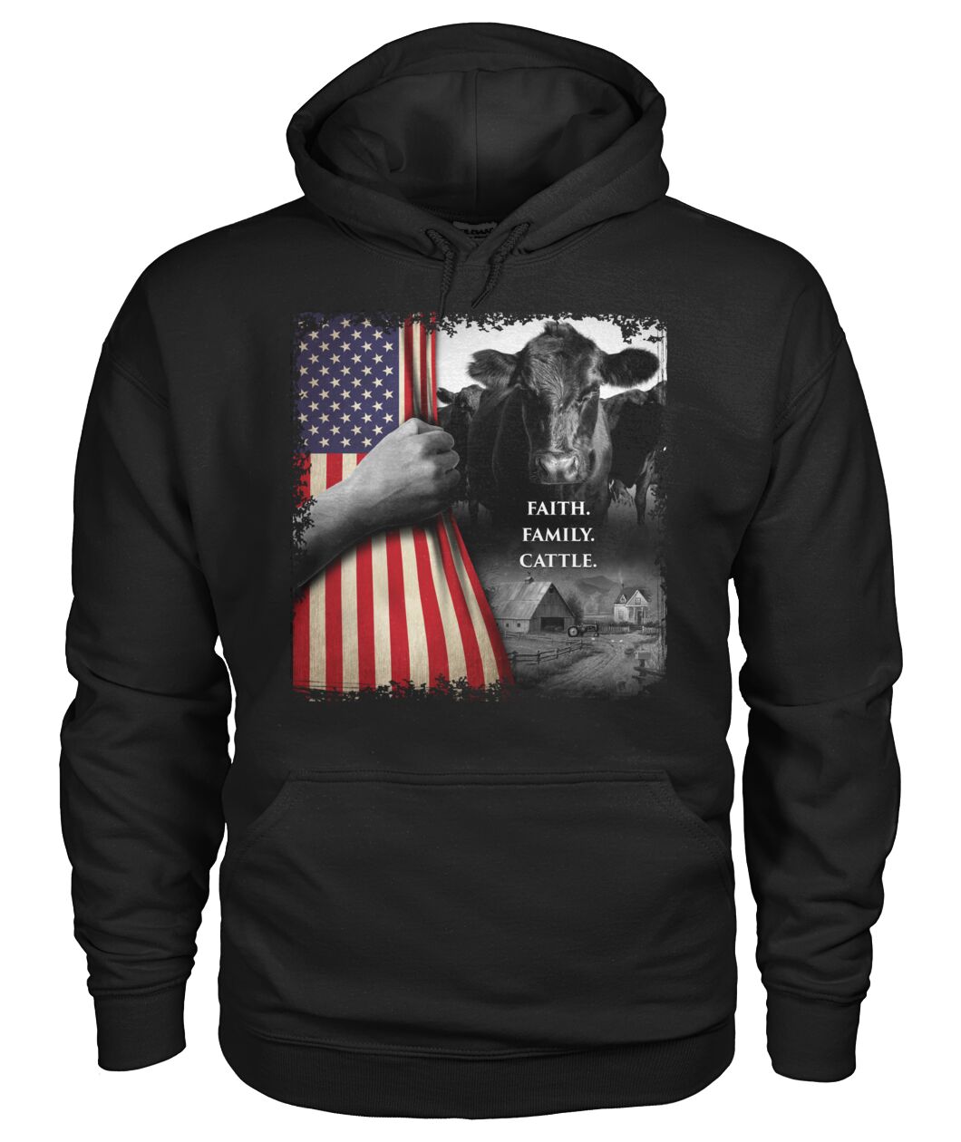 Faith Family Cattle - unisex  t-shirt , Hoodies - myfunfarm
