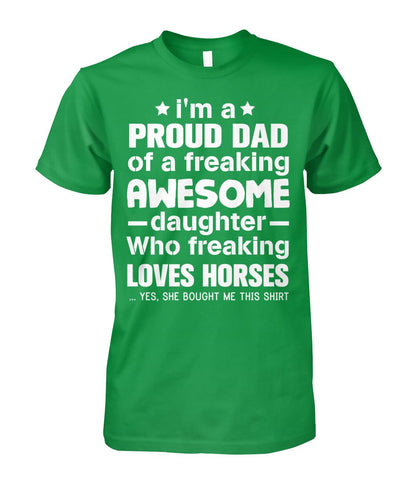 i'm a proud dad  - Men's and Women's t-shirt , Vneck, Hoodies - myfunfarm - clothing acceessories shoes for cow lovers, pig, horse, cat, sheep, dog, chicken, goat farmer